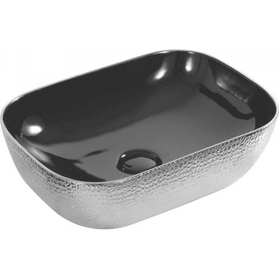 Раковина-чаша CeramaLux LuxeLine 45 см D1333H020, черный/серый - фото 