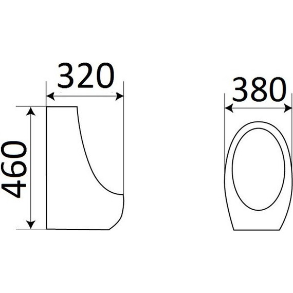 Писсуар подвесной CeramaLux X545 - фото 11