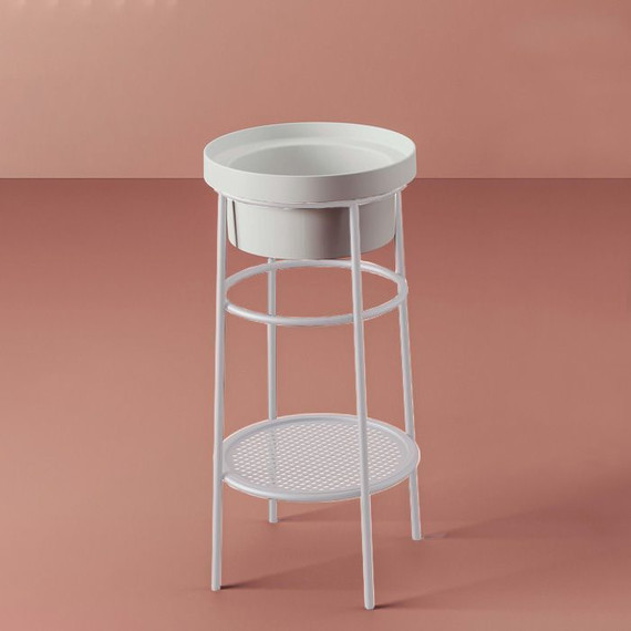 Раковина с металлической консолью ArtCeram Fuori Scala 40 см TFL032 05 00, белый матовый - фото 