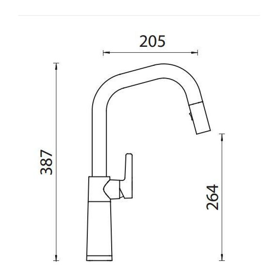 Смеситель для кухни Schock SC-530-D 710564, хром/баварский камень - фото 2