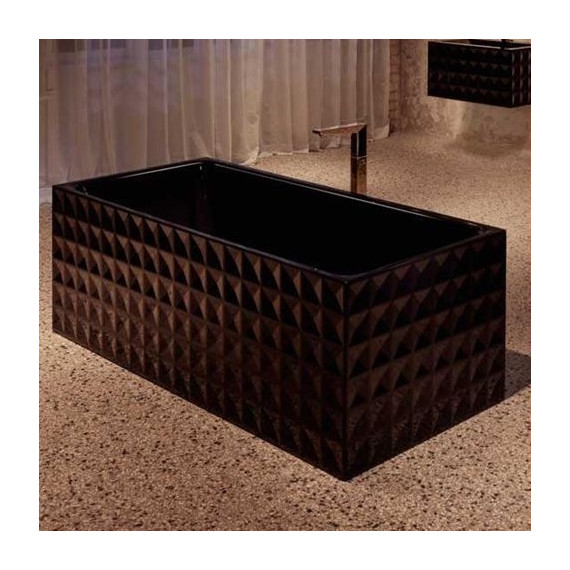 Ванна cтальная Bette Loft Ornament 181х81 см 3172-056 CFXX6A, чёрный глянцевый - фото 