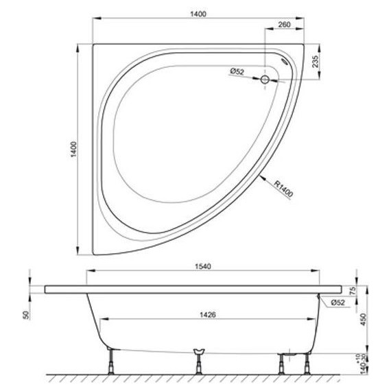 Ванна стальная Bette Arco 140х140 см 6035-000 PLUS - фото 5