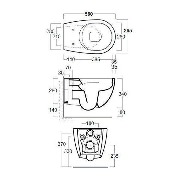 Унитаз подвесной безободковый Simas Vigoni VI18nero matt, чёрный матовый - фото 2