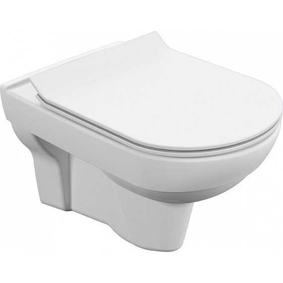 Унитаз подвесной Cersanit CITY NEW CLEAN ON с крышкой дюропласт - фото 2