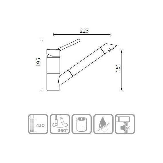 Смеситель для кухни Schock SC-200 710267, хром/пуро - фото 2