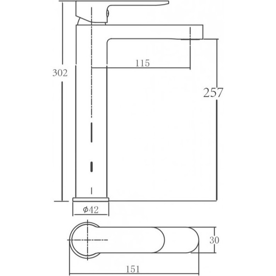 Смеситель для раковины Aquanet Passion AF300-11B, чёрный матовый - фото 2