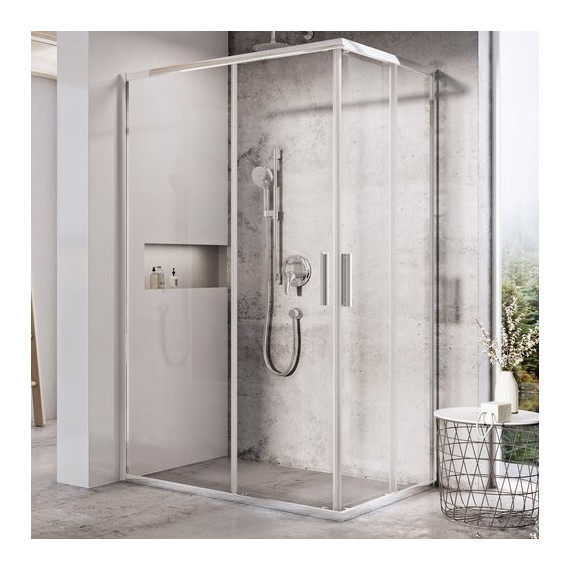 Душевое ограждение Ravak Blix Slim BLSRV2K 120х100 см X1XMG0C00Z1+X1XMA0C00Z1 алюминий/прозрачное - фото 