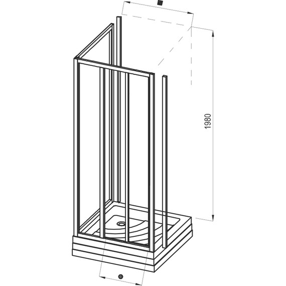 Душевое ограждение Ravak Supernova ASDP3+APSS 120х90 см, белый/матовое - фото 11