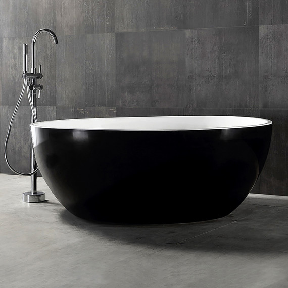 Ванна отдельностоящая Abber AB9279MB 150x150 см, черный матовый - фото 