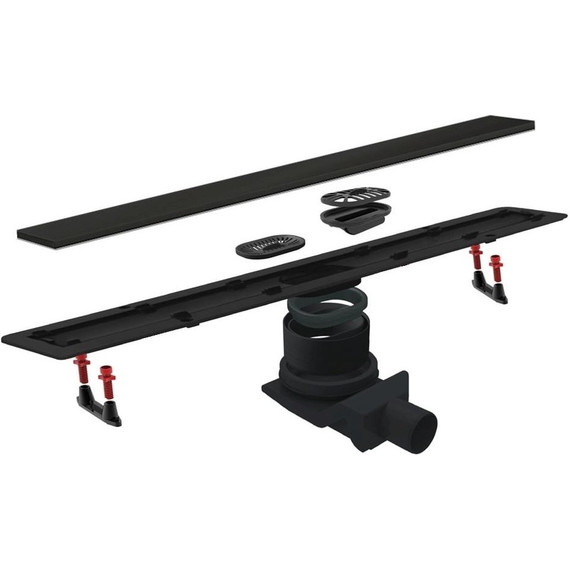 Трап Pestan (BETTOSERB) Confluo Frameless Line Black Glass 95 см 13701207, хром/черный, Цвет производителя: хром, чёрный, Размер трапа: 950 - фото 4