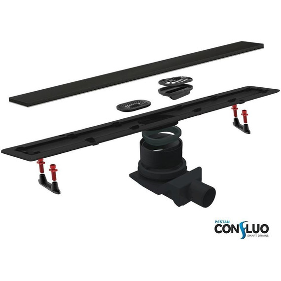 Трап Pestan (BETTOSERB) Confluo Frameless Line Black Matte 75 см 13701321, черный матовый (под плитку), Цвет производителя: чёрный, Размер трапа: 750 - фото 3