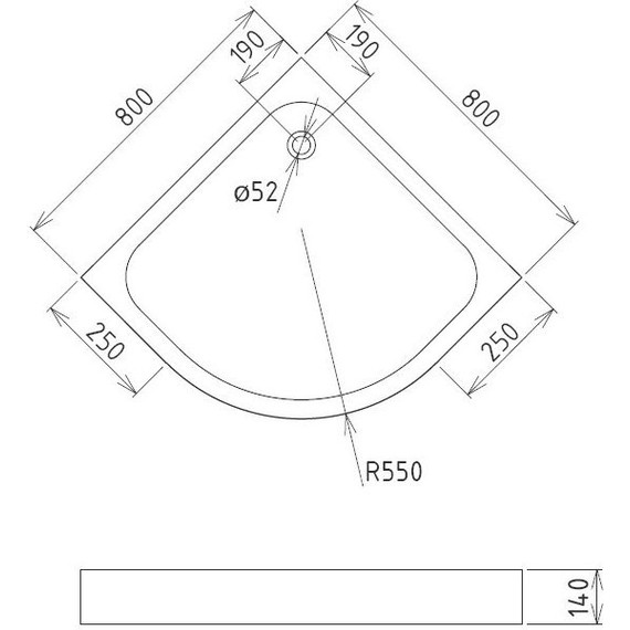 Поддон акриловый Gemy 80x80 см ST06T - фото 3