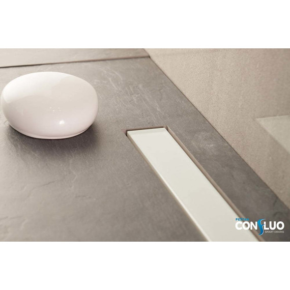 Трап Pestan (BETTOSERB) Confluo Frameless Line White Glass 65 см 13701213, хром матовый/белый, Цвет производителя: белый, хром матовый, Размер трапа: 650 - фото 5