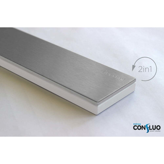 Трап Pestan (BETTOSERB) Confluo Frameless Line White Glass 55 см 13701212, хром матовый/белый, Цвет производителя: белый, хром матовый, Размер трапа: 550 - фото 6