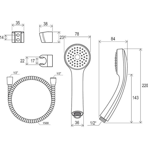 Набор смесителей 3 в 1 для душа Ravak Set Suzan D 70508019 - фото 15