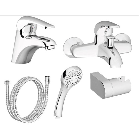 Набор смесителей 5 в 1 для ванны Ravak Set Rosa 70508017 - фото 