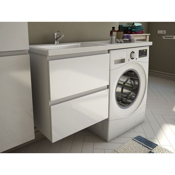 Тумба подвесная с раковиной-столешницей Эстет Dallas Luxe 105 см (2 ящика) L ФР-00009671 - фото 2