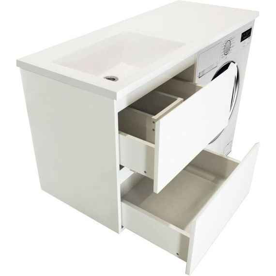 Тумба подвесная с раковиной-столешницей Эстет Dallas Luxe 105 см (2 ящика) L ФР-00009671 - фото 3