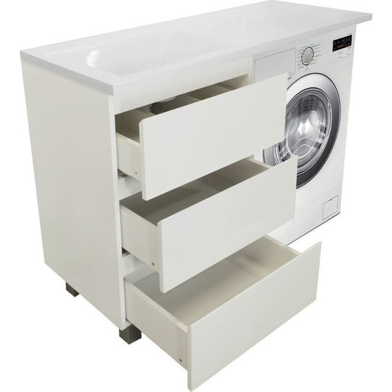 Тумба напольная с раковиной-столешницей Эстет Dallas Luxe 105 см (3 ящика) L ФР-00009668 - фото 3