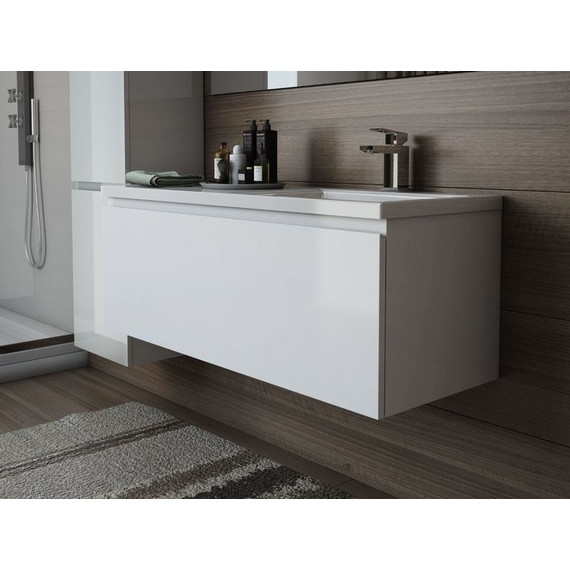 Тумба подвесная с раковиной-столешницей Эстет Dallas Luxe 105 см (1 длинный ящик) R ФР-00009679 - фото 5