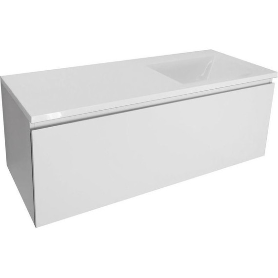 Тумба подвесная с раковиной-столешницей Эстет Dallas Luxe 105 см (1 длинный ящик) R ФР-00009679 - фото 6