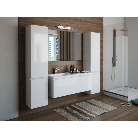 Тумба подвесная с раковиной-столешницей Эстет Dallas Luxe 105 см (1 длинный ящик) L ФР-00009678 - фото 7