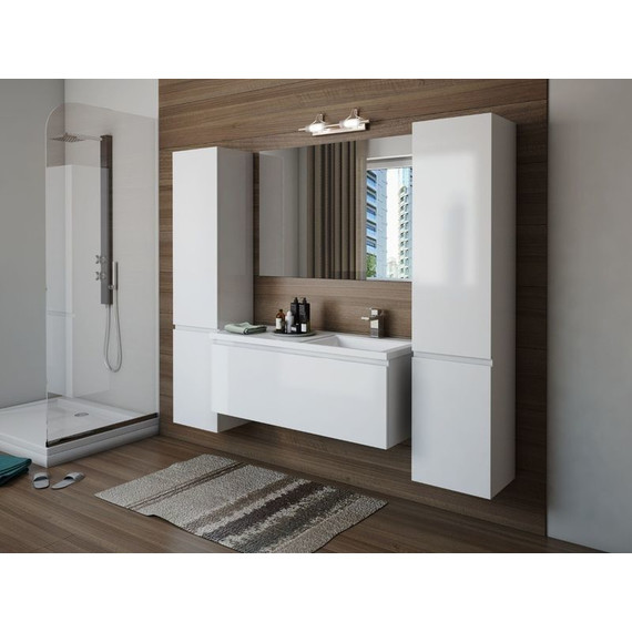 Тумба подвесная с раковиной-столешницей Эстет Dallas Luxe 105 см (1 длинный ящик) R ФР-00009679 - фото 7