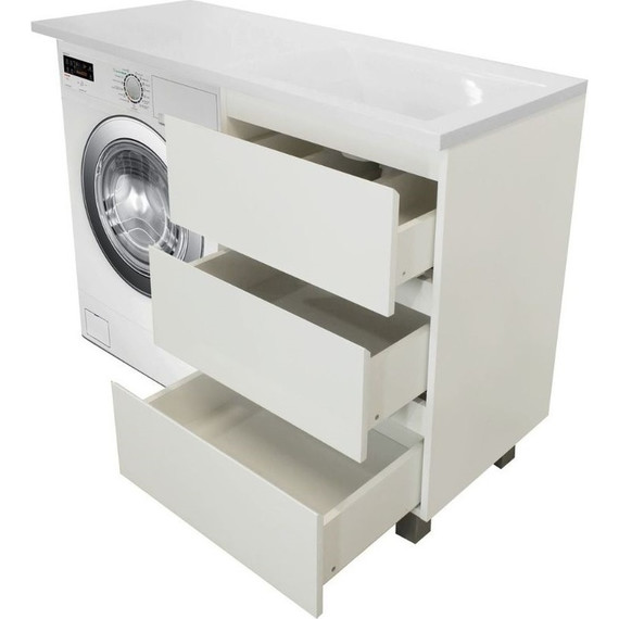 Тумба напольная с раковиной-столешницей Эстет Dallas Luxe 150 см (3 ящика) R ФР-00009839 - фото 3