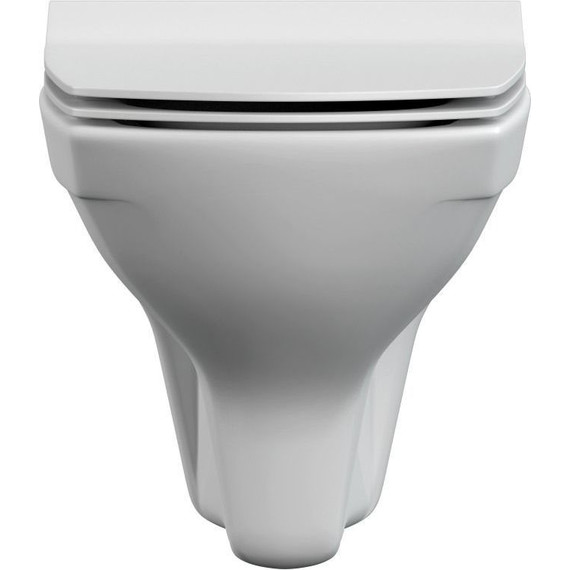 Унитаз подвесной Cersanit Carina Xl Clean On Dpl Eo Slim MZ-CARINA-XL-COn-S-DL-E с крышкой микролифт - фото 2