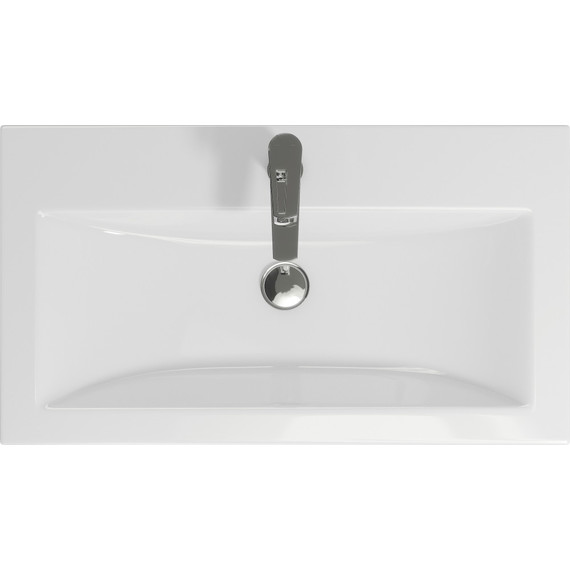 Тумба подвесная с раковиной Cersanit Lara 80 см A63416, орех - фото 12