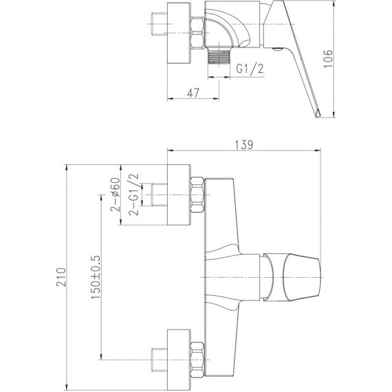 Смеситель для душа Cersanit Flavis 63036 - фото 12