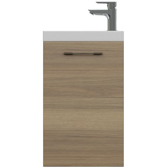 Тумба подвесная с раковиной Cersanit Lara 40 см A63420, орех - фото 6