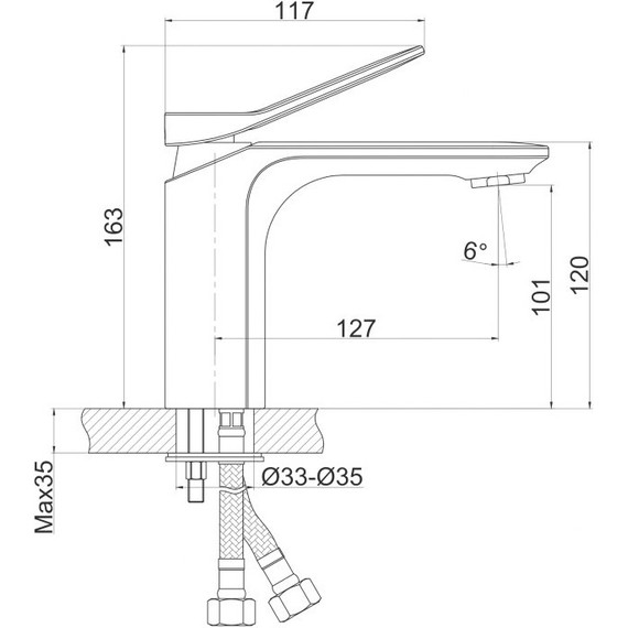 Смеситель для раковины Cersanit Odra А63050 - фото 10