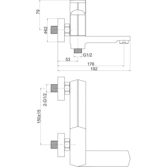 Смеситель для ванны Cersanit Wisla А63056 - фото 10