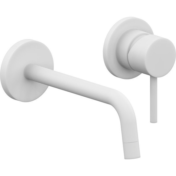 Смеситель для раковины настенный Paffoni Light LIG006BO70, белый матовый - фото 