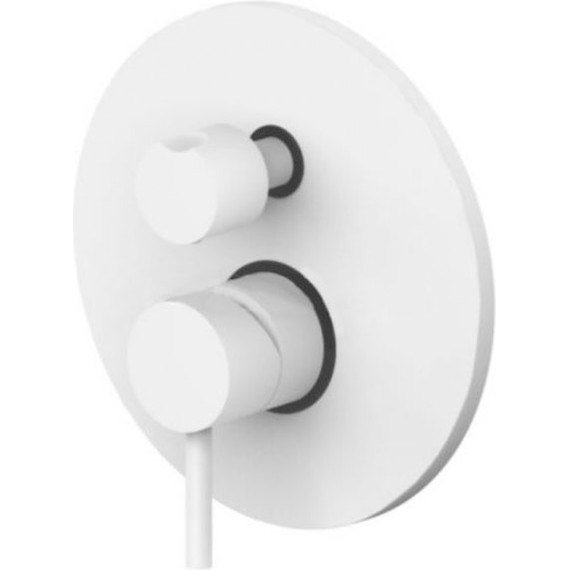 Смеситель для ванны Paffoni Light LIG018BO (2 положения), белый матовый - фото 