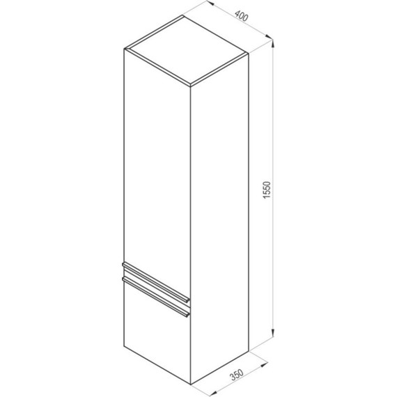 Пенал подвесной Ravak Clear SB 40 см R вишня - фото 10