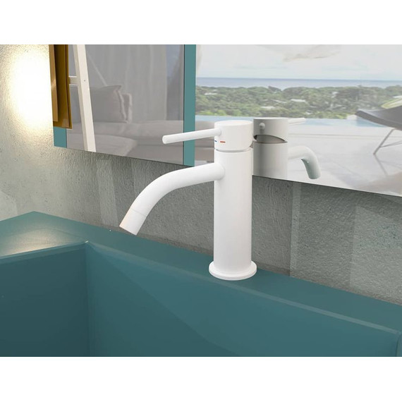 Смеситель для раковины Paffoni Light LIG071BO, белый матовый - фото 2