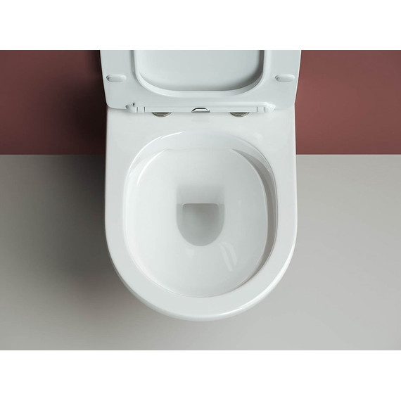 Унитаз подвесной Ceramicanova Forma Rimless CN3009 с тонкой крышкой микролифт - фото 6