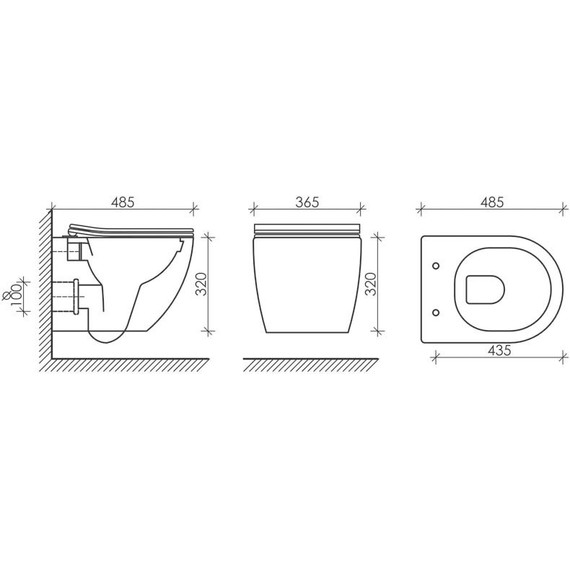 Унитаз подвесной Ceramicanova Forma Rimless CN3009 с тонкой крышкой микролифт - фото 9