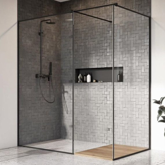 Душевое ограждение Radaway Modo X Black III Frame 90x85 см (стекло 10 мм), черный/прозрачное - фото 