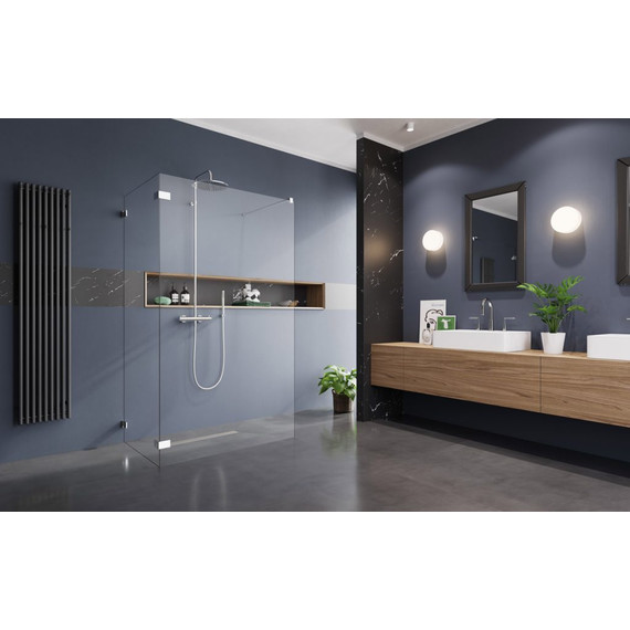 Душевое ограждение Radaway Euphoria Walk-in VI 130x90 см (стекло 8 мм), хром/прозрачное - фото 2