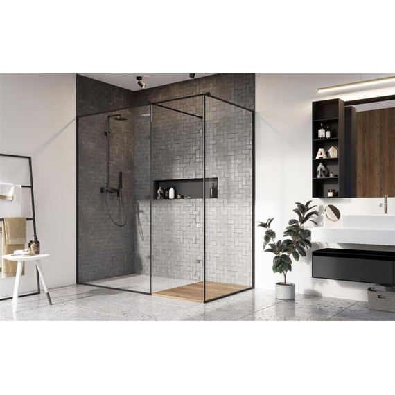 Душевое ограждение Radaway Modo New Black III Frame 110x75 см (стекло 8 мм), черный/прозрачное - фото 2