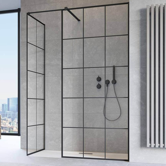 Душевое ограждение Radaway Modo X Black III Factory 80x75 см (стекло 10 мм), черный/прозрачное - фото 