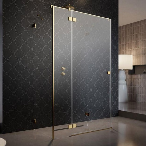 Душевое ограждение Radaway Essenza Pro Gold KDJ+S 80x70 см L, золото/прозрачное - фото 