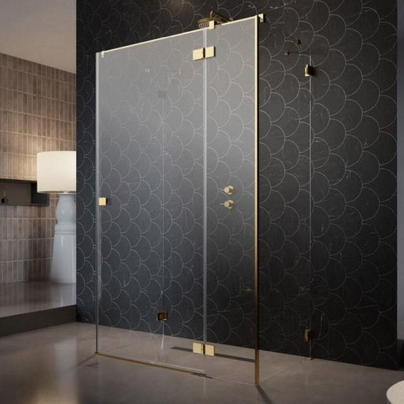 Душевое ограждение Radaway Essenza Pro Gold KDJ+S 80x70 см R, золото/прозрачное - фото 