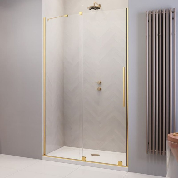 Душевая дверь Radaway Furo Gold DWJ 150 см 10107772-09-01L (стекло 8 мм), золото/прозрачное - фото 