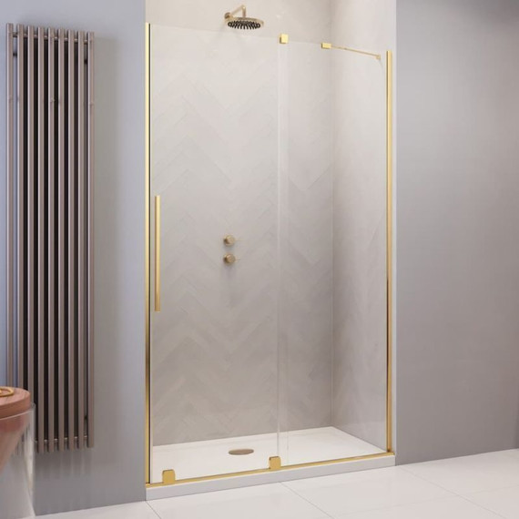 Душевая дверь Radaway Furo Gold DWJ 120 см 10107622-09-01R (стекло 8 мм), золото/прозрачное - фото 