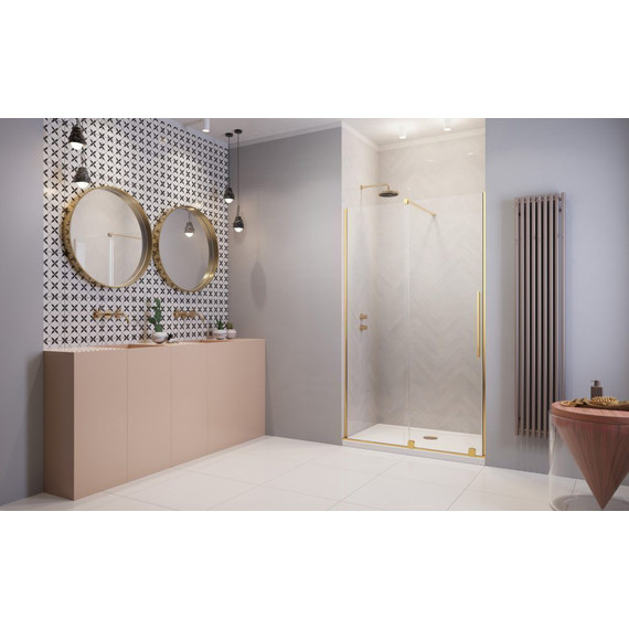 Душевая дверь Radaway Furo Gold DWJ 150 см 10107772-09-01L (стекло 8 мм), золото/прозрачное - фото 2