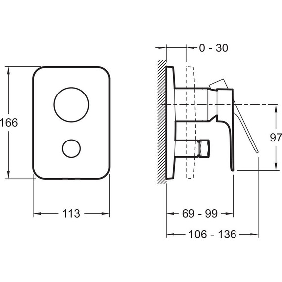 Смеситель для ванны Jacob Delafon Aleo+ E98718RU-CP - фото 2